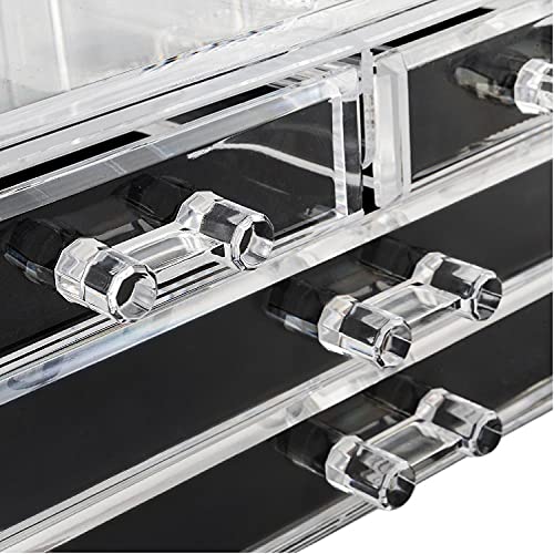 Taylor & Brown Acrylic Makeup Organizer with 20 Sections & Drawers - Image 6