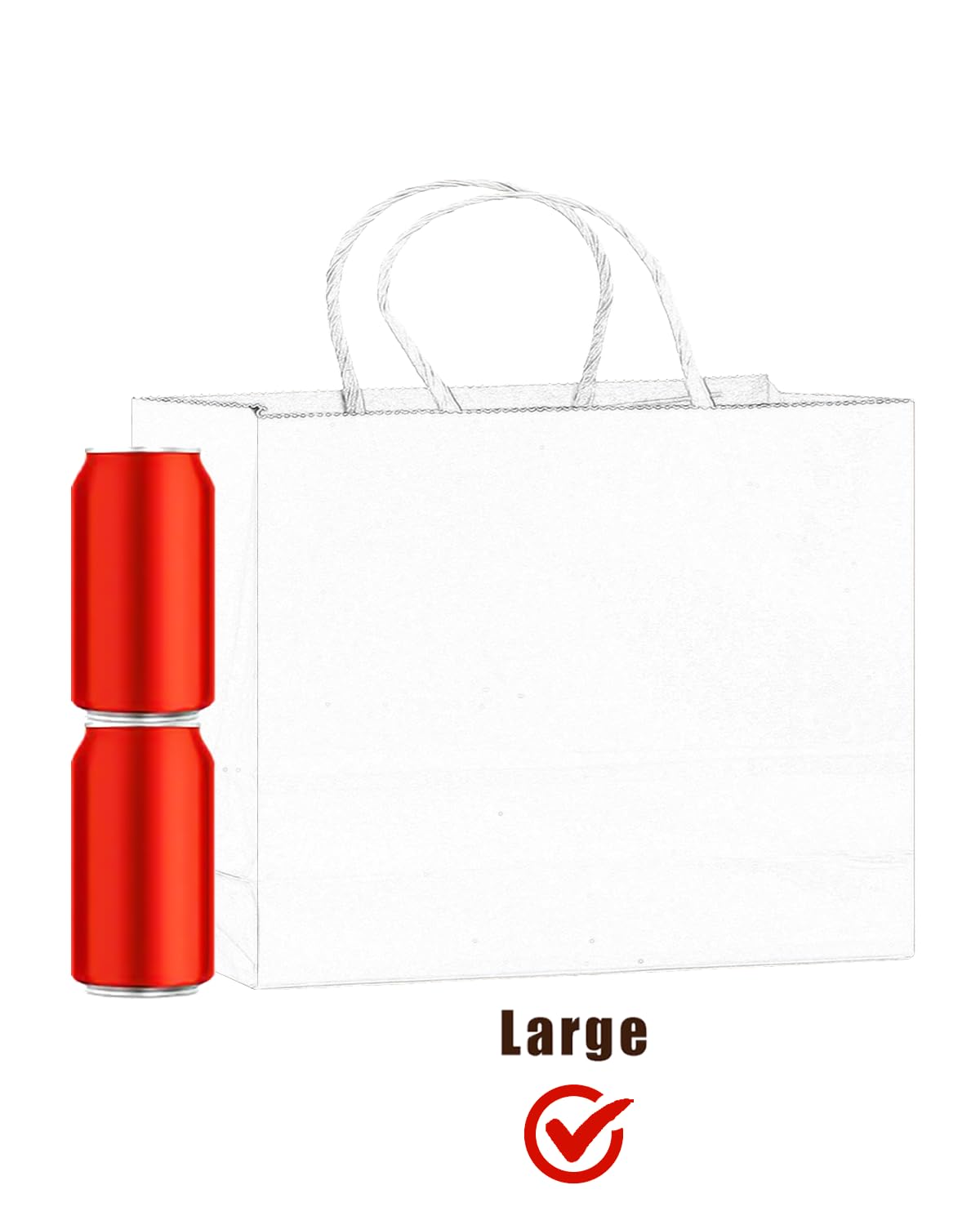 qiqee 24PCS Large Gift Bag with Handles Bulk 13"x4.5"x10" Gift Bags Bright Yellow Bags Multiple Uses (32x11x25cm,Wide Large)