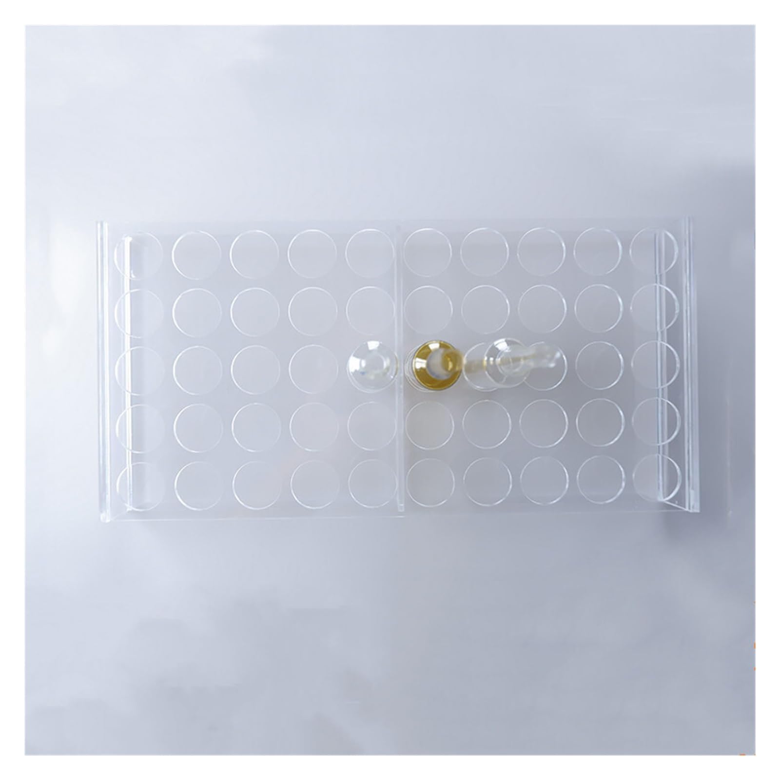 Portabottiglie in PMMA trasparente da 1 pezzo da 1/2/5/10/20 ml for laboratorio scolastico(20ml 50 holes)