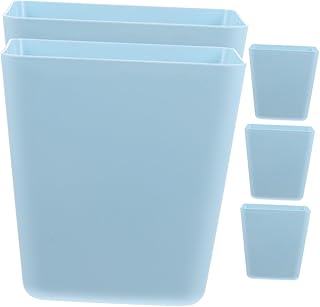 PRETYZOOM 5pcs Utility Cart Accessories Plastic Containers Kitchen Wall Organizer Work Desk Accessories Desktop Trash Can Wall Mounted Cup Holder Utensil Holder Household Hanger
