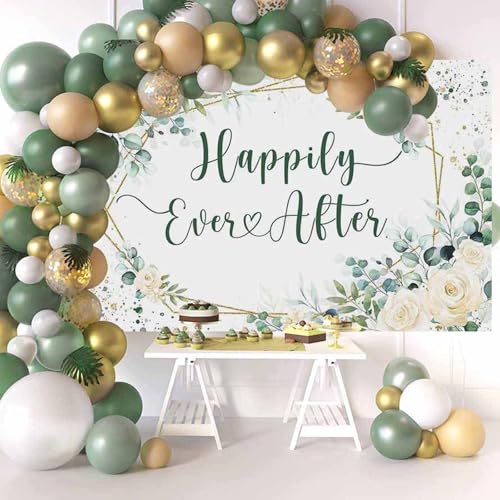 Fondo fotográfico para boda y fiesta temática verde miniatura 3