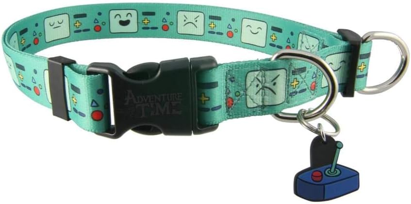 Adventure Time Bmo Faces Adjustable Nylon Dog Collar (X-Large)