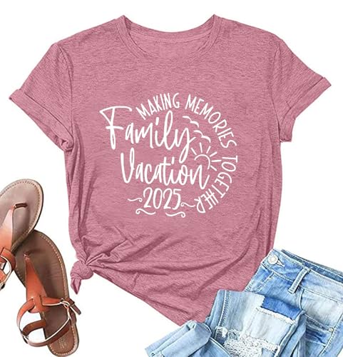 Family Vacation Shirts Family Matching Shirts Trip Tee Pink