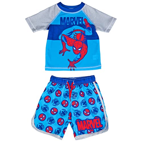 Dreamwave Baby Boy's Captain America Swimwear Set (Toddler) Blue 2T Toddler