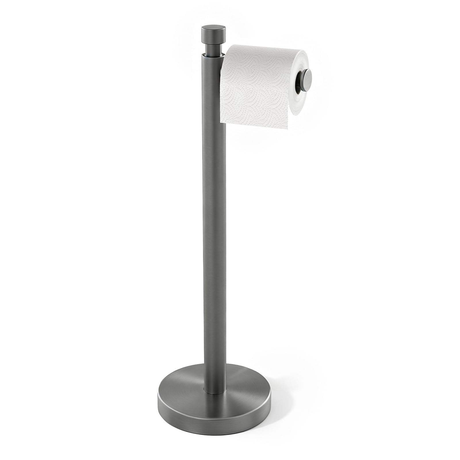 YUMORE Toilet Paper Holder Stand with Weighted Base, Brushed Graphite โ image 1