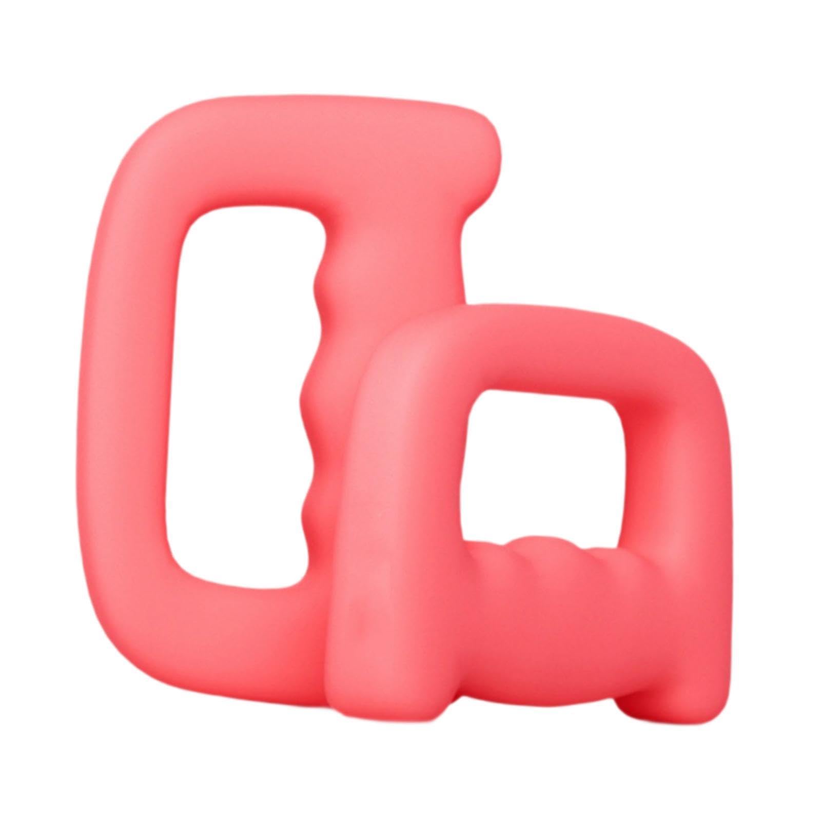 2 Pezzi Manubri Fitness Ergonomici Antiscivolo Ghisa Sagomata Impugnatura Nonslip Ideali per Allenamento Petto Braccia Spalle Curl Usati in Casa Uffic, Rosa Rossa 1.5 kg