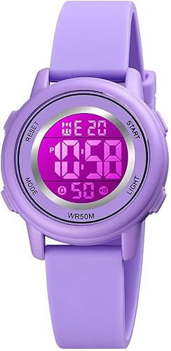 Relojes digitales para mujer, pantalla LED, correa de silicona, reloj militar, multifunción, impermeable, alarma, cronómetro, retroiluminación LED,