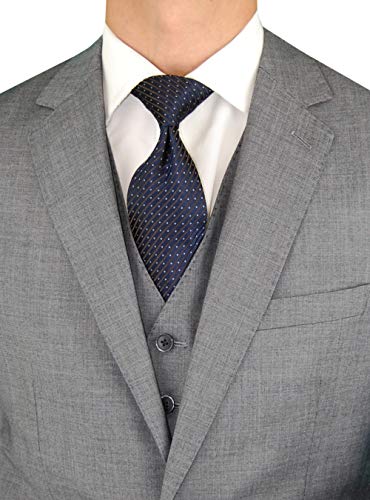 DTI BB Signature Italian Wool Vested Men's Suit 3 Piece Jacket Slacks Waistcoat2