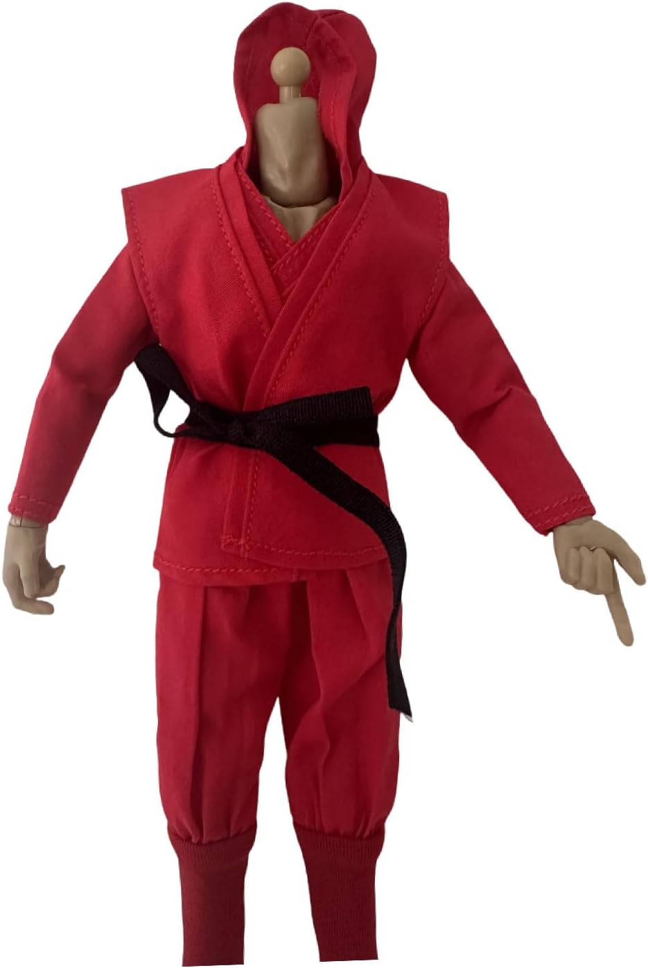 1/12 Action Figure Clothes,Samurai Outfits for 6 inch Male Action Figures,1:12 Scale Clothing Suits (Red)