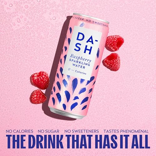 DASH Water Raspberry - 12 x Raspberry Flavoured Sparkling Spring Water - NO Sugar, NO Sweetener, NO Calories - Infused with Wonky Fruit (12 x 330ml cans) - Image 3