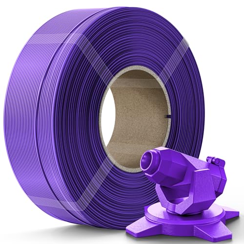 Image of Creality PETG Filament Refill 1.75mm 3D Printer Filament, 1kg (2.2lb) Refilament for Bambu Lab Reusable Spool, Dimensional Accuracy ±0.03mm, Purple