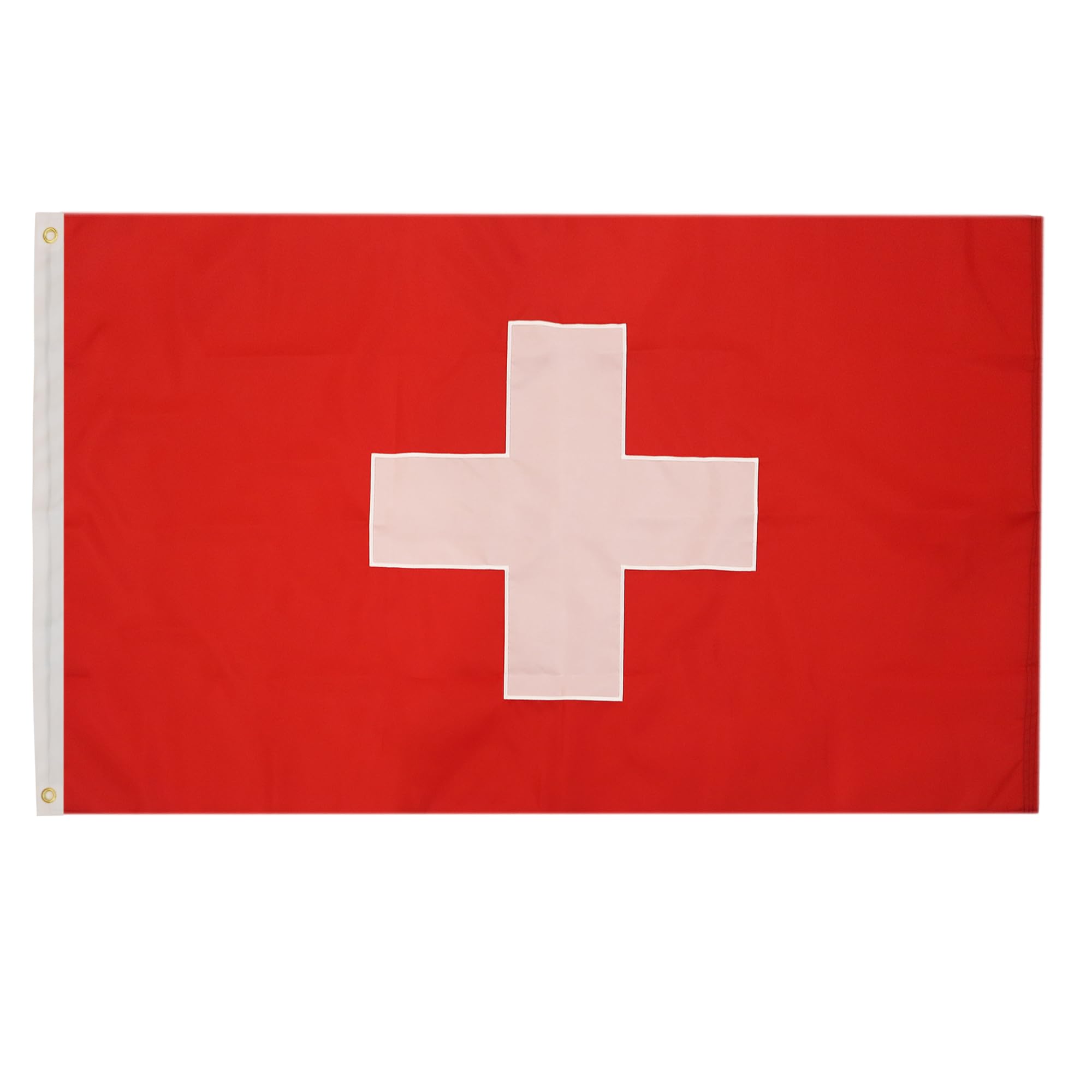 AZ FLAG, Switzerland Flag Premium, 3x5 Ft, Sewn Cross, For Outdoor, Swiss Banner Nylon 20DD with Two Grommets, Vivid Colors