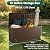 MAKE CHANGES Outdoor Storage Box, 98 Gallon Deck Box, Outdoor Storage Bench, Waterproof Resin Storage Bench with Lockable Lid, Patio Furniture Cushions & Garden Tools Storage, UV Resistant (Brown)