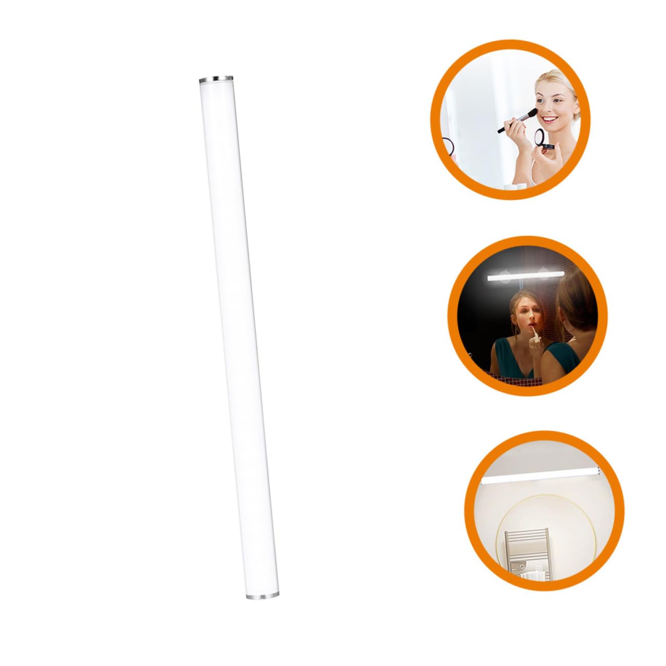 ULTECHNOVO Lámpara de Tocador de Baño LED Recargable Ventosa, Barra de Luz para Espejo, Luminaria de Pared para Interior, Luces de Tocador Modernas para Maquillaje y Baño