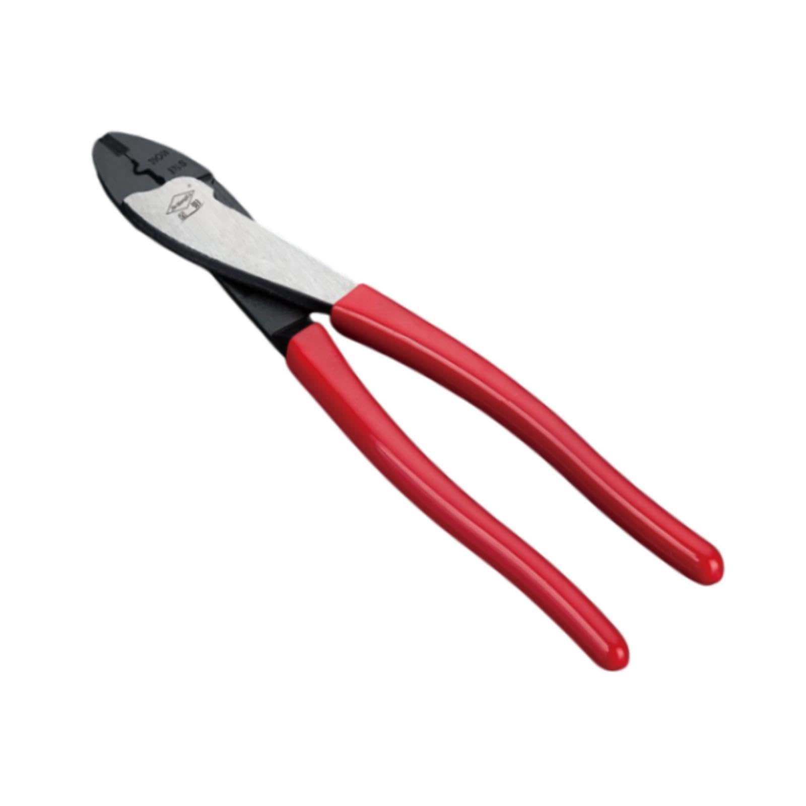 Pince à sertir et coupe-câble manuel en acier ergonomique rouge pour fil d'électricien