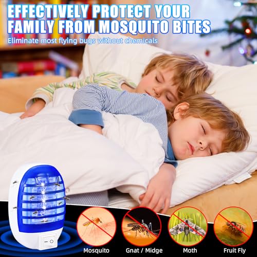 Image of 4 Pack Bug Zapper Indoor, Electronic Mosquito Zappers Indoor Bug Zapper Plug in for Flying Insect Automatic Mosquito Trap with Led Light for Patio, Bedroom, Kitchen, Office