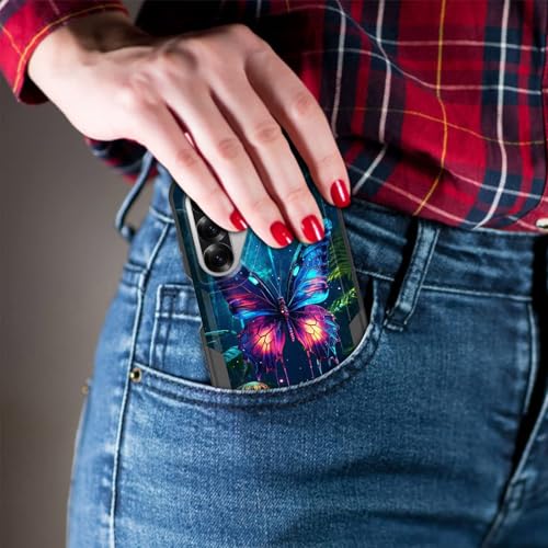 Vobber for Galaxy A26 5G Case,Heavy Duty Dual Layer Hybrid Hard PC Soft Rubber Shockproof Protective Rugged Bumper Case for Samsung Galaxy A26 5G 6.7 Inch 2025,Fantasy Butterfly - image 5
