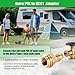 Propane Refill Adapter Hose 3 FT, Propane Refill Adapter for 1 lb. Tanks (QCC1/Type1 Inlet) with POL to QCC1 Propane Tank Adapter, Pressure Gauge, Valve, Caps, for Refilling from 20lb Cylinder