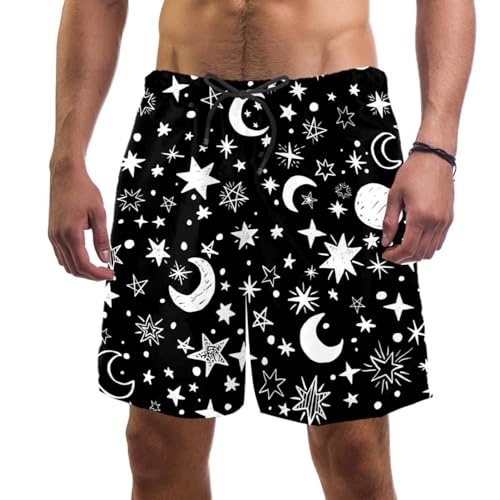 Pantalon court de plage étoiles de lune maillot de bain pour homme