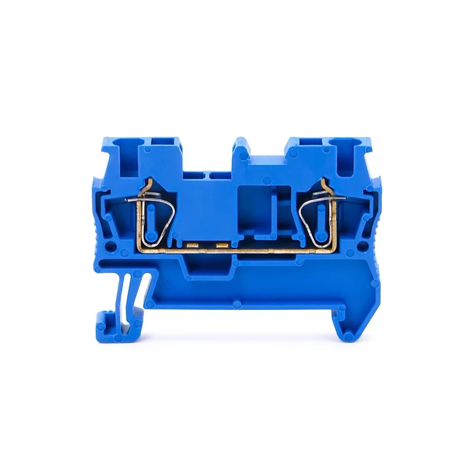 Conector de resorte extraíble sin tornillos ST-2.5 bloque de terminales de riel DIN azul 4