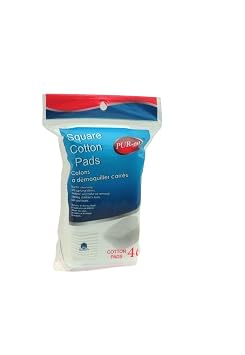 PUREST COTTON PADS SQUARE IN POLY BAG 40 PADS