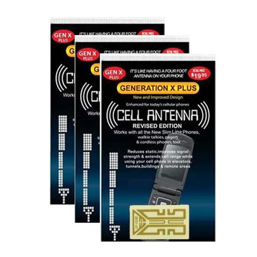 Harper Grove Cell Phone Internal Antenna Signal Reception Booster, 3 Pack, for Android Alcatel Apple BlackBerry LG Microsoft Motorola ZTE