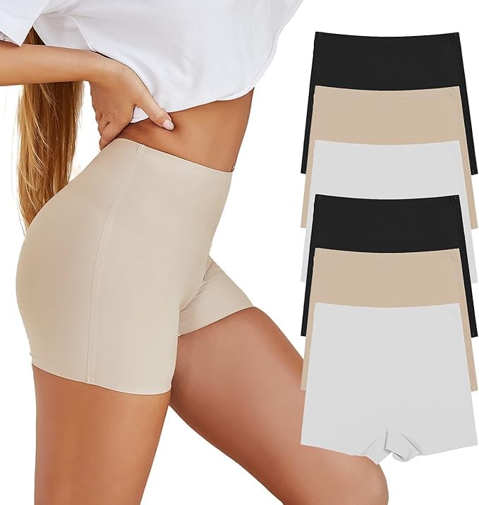 louryn koulyn Boyshorts Panties for Women Seamless Soft Boy Shorts Underwear Short Boxer Briefs Anti Chafing Multiple Pack-picture-13