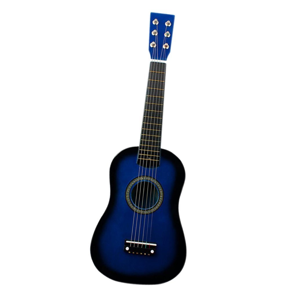 Chitarra acustica folk classica 6 corde blu per principianti