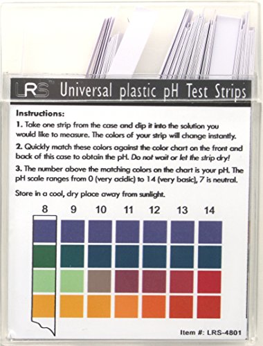Image of Plastic pH Test Strips, Universal Application (pH 0-14), 100 Strips | for Saliva, Soap, Urine, Food, Liquids, Water with Soil Testing, Lab Monitoring, etc. (Pack of 2)