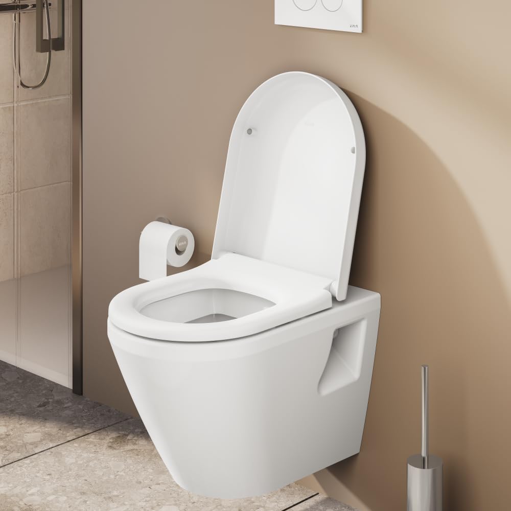 VitrA Integra Klozet Kapağı 121-003-909, Yavaş Kapanır, Kolay Sök-Tak, Etekli Tip, Beyaz, 2 Yıl Garantili