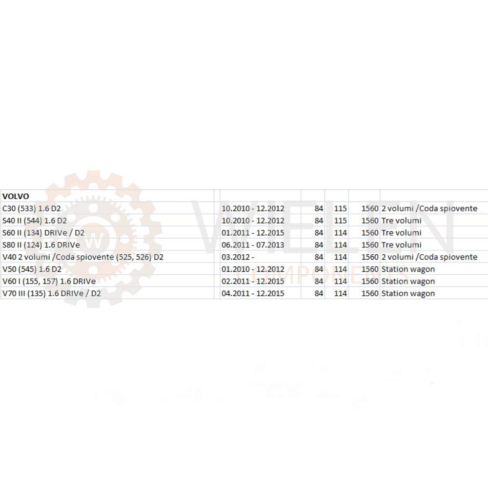 WIELEN COMPATIBILE CON TUBO INIETTORE CARBURANTE FORD C-MAX FIESTA FOCUS GALAXY MONDEO TOURNEO TRANSIT VOLVO C30 S40 S60 S80 V40 V50 V60 V70 1.6 1746271