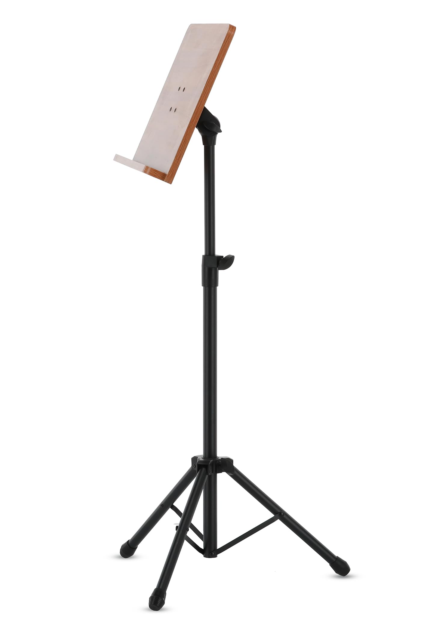 GEWA leggio per orchestra - Piastra in legno marrone - Treppiede nero - ABS e connessione a prisma - Piedi pieghevoli - Altezza 67-120 cm - Peso 4,0 kg