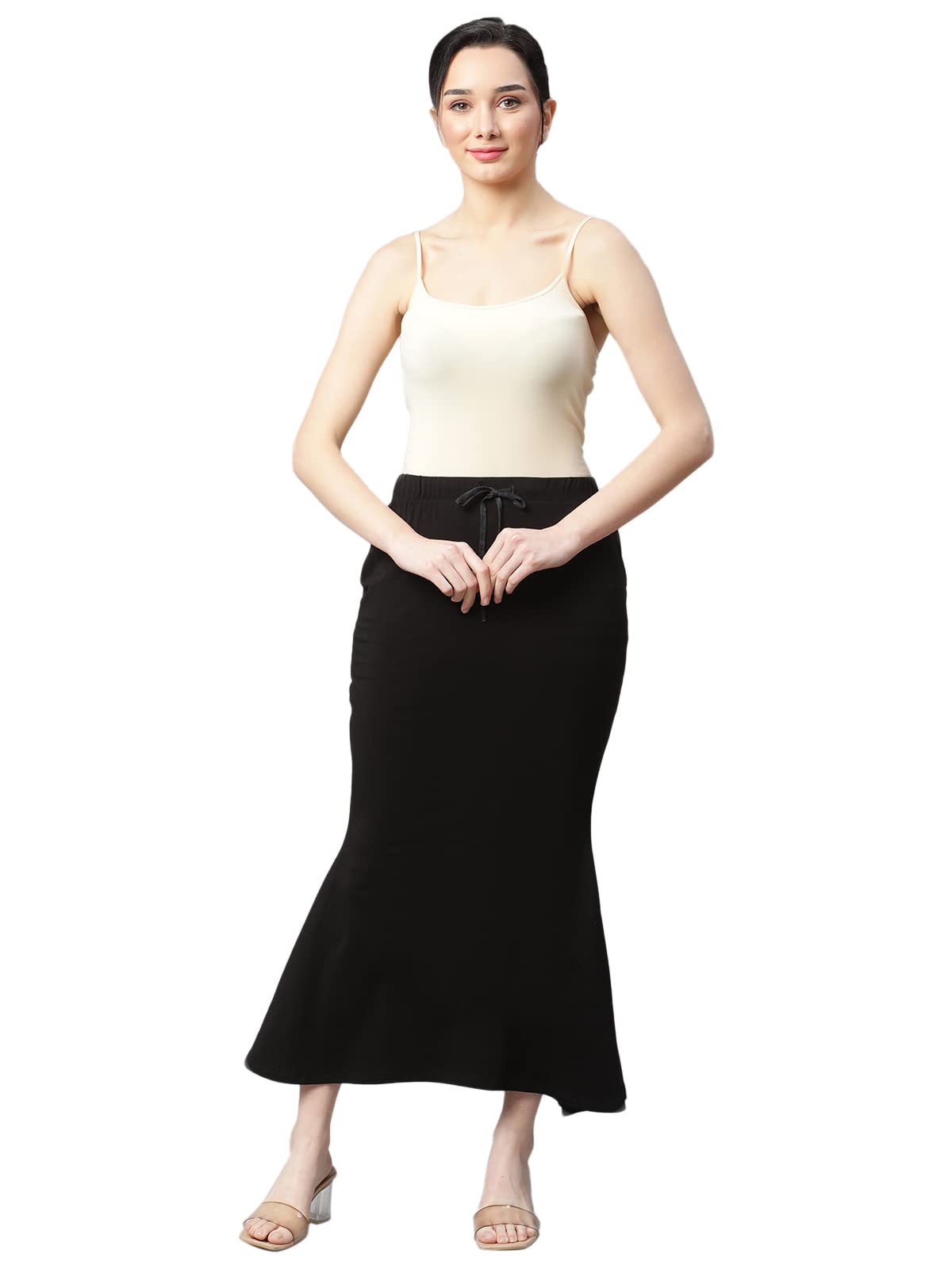 GRECIILOOKS Microfiber Saree Shapewear Petticoat for Women, Cotton Blended Shape Wear for Saree