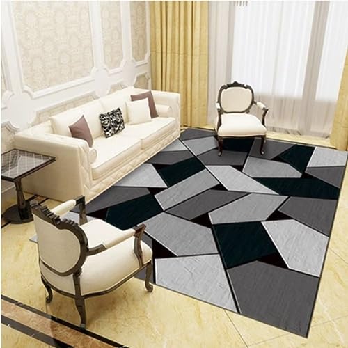 Tapis antidérapant gris géométrique pour éviter les chutes