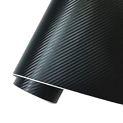 Autofolie 500mm x 2000mm 3D Carbon Fiber Vinyl Car Wrap Blatt Rolle Film Auto Aufkleber und Abziehbilder Motorrad Zubehör Autos(Grey,50cmx10m)