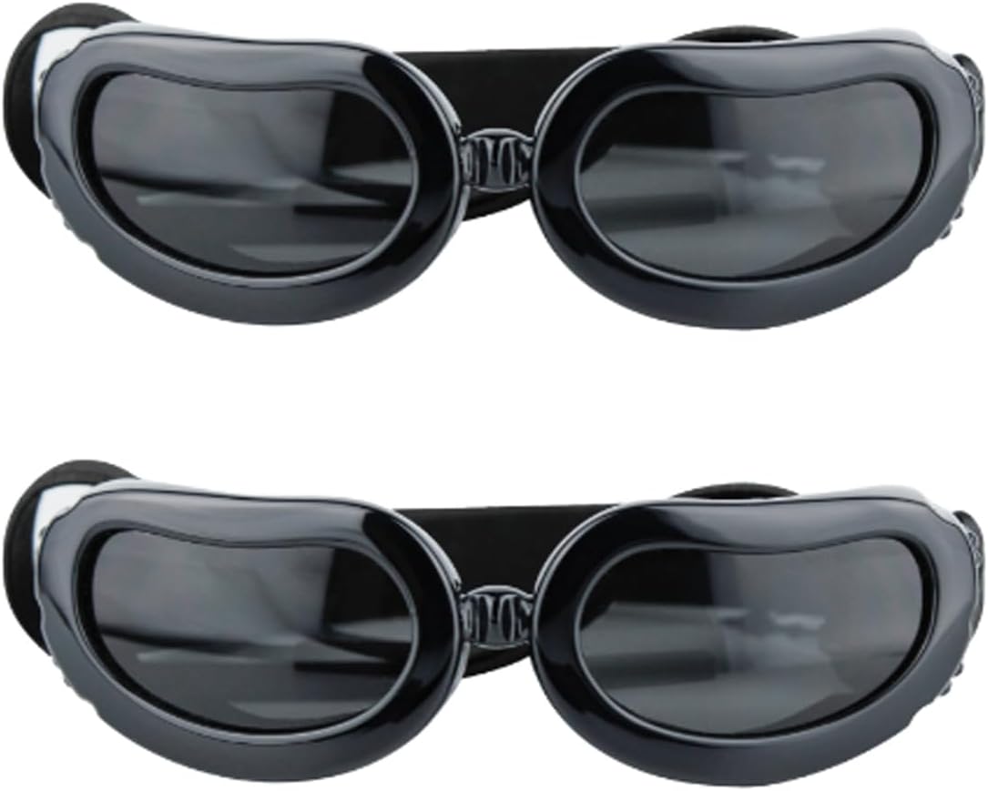 2Pcs Pet Sunglasses Windproof and Uv Protected Pet Goggles for Small Dogs