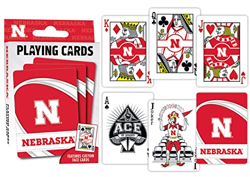 Image of MasterPieces Family Games - NCAA Nebraska Cornhuskers Playing Cards - Officially Licensed Playing Card Deck for Adults, Kids, and Family
