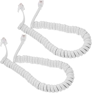 KICHOUSE 2 Peças Cabo De Telefone Cabo De Linha Telefônica Cabos Enrolados Para Telefone Cabos Enrolados Cabos De Fone De Telefone Cabo De Fone De Telefone Acessório De Telefone Acessórios