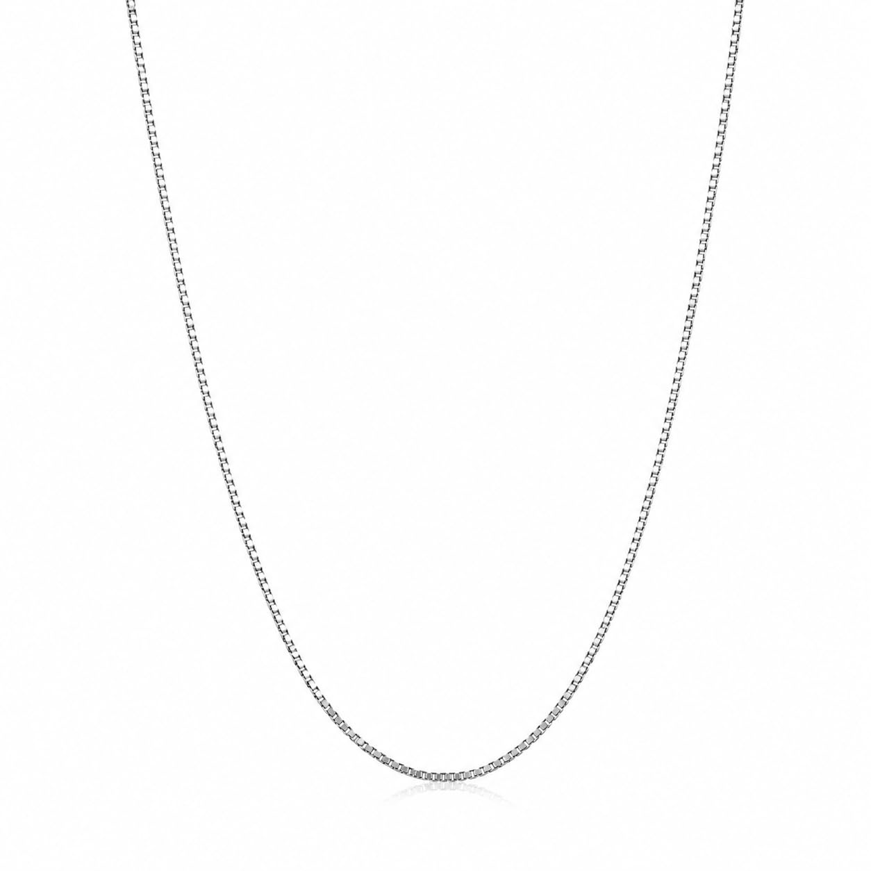 sahiba gems 925 Sterling Silver Neck Chain | 18 Inch Box Chain Necklace | Lightweight, Skin Friendly, High Polish | Daily Wear Jewelry Gift-picture-38
