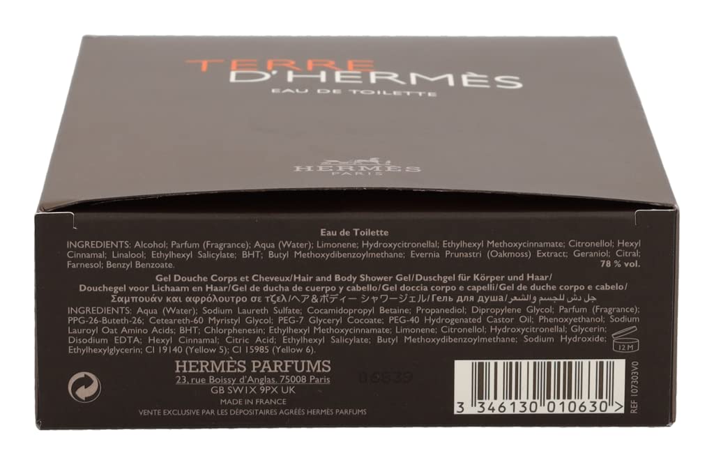 Amazon.com : Hermes Terre D'hermes 2-Piece Gift Set for Men, (3.4