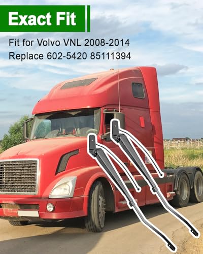 Front Wiper Arms Replace 602-5420 85111394 Fit for Volvo VNL 2008-2014 | for Driver And Passenger Side, Wiper Arm for Right & Left Side