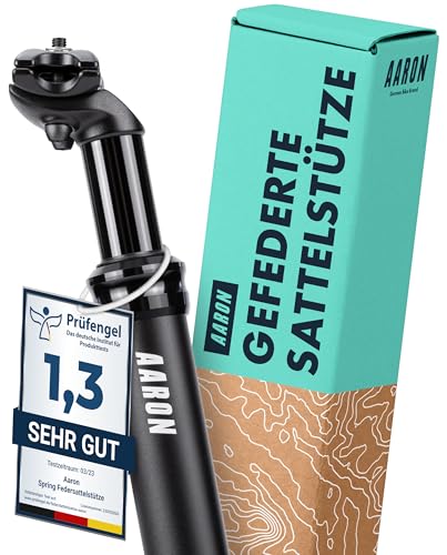 AARON Spring Federsattelstütze mit 30,9 mm Durchmesser | Gefederte...