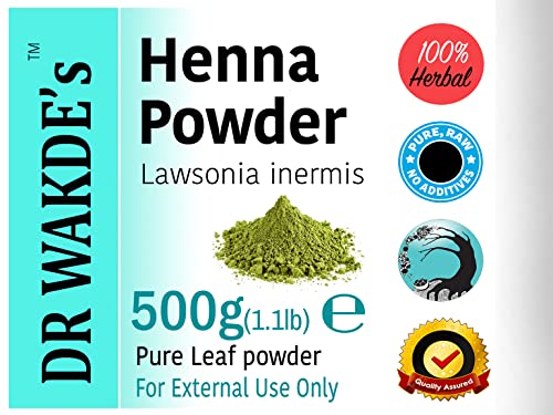 DR WAKDE'S Henna Powder (Mehendi) - 1Kg (2.2lb) | Pure, Raw & Dried Powder | Natural Aroma and Freshness | Fine Powder | Vegan | Premium Grade | Nothing Added, Nothing Removed