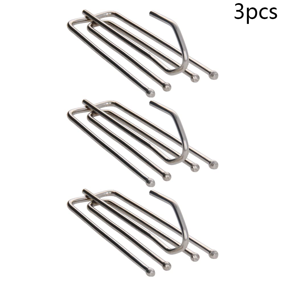 Aicosineg 100pcs Stainless Steel Curtain Pleat Hooks - 2.56" Long For Pinch Pleat Heading Tape