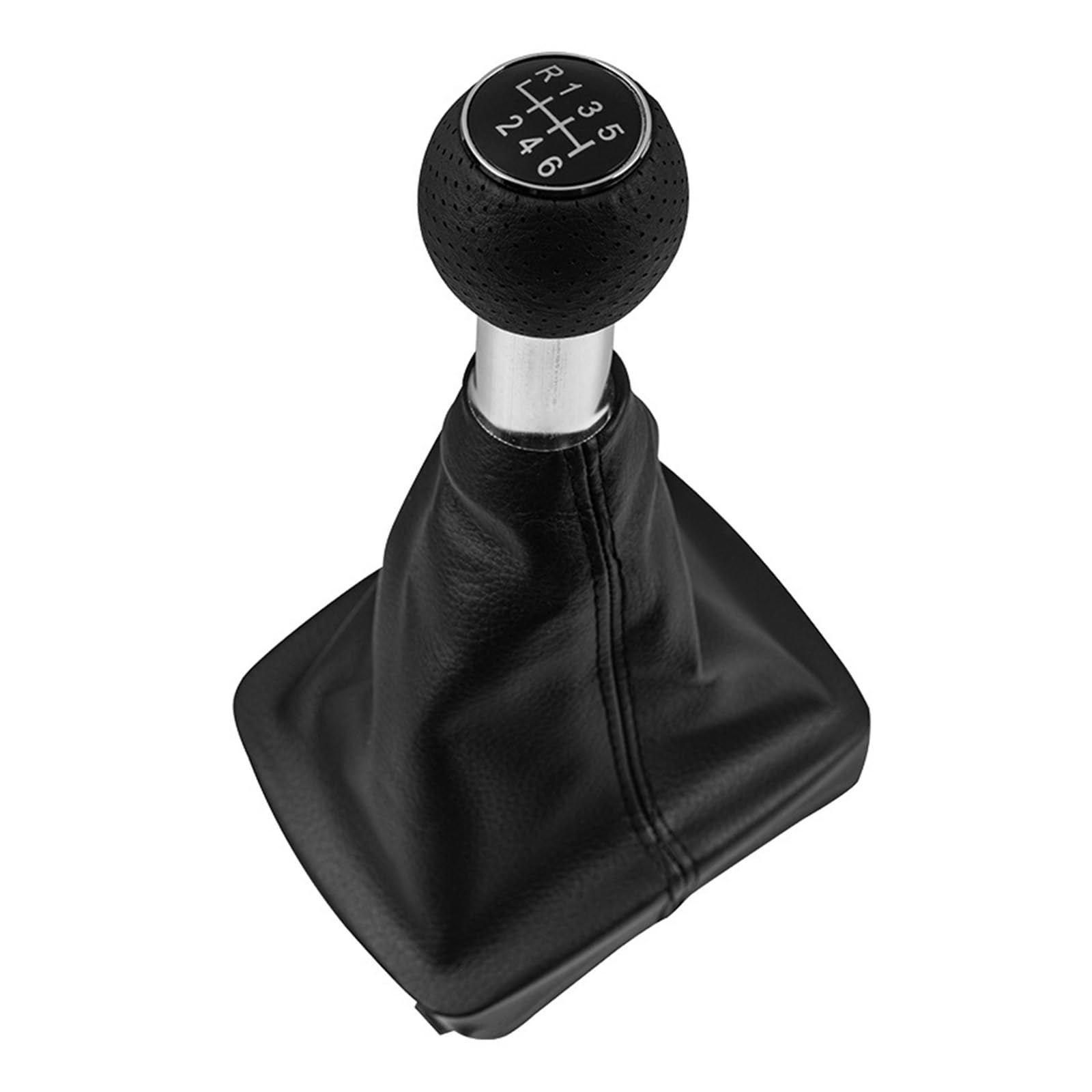 Rbevcrr Car Shift Lever Knob for VW for Polo for 9N 9N2 for GTI 2002-2009 5/6 Speed Gear Shift Knob Lever Shifter Gaiter Boot Cover Stick Shifter Pen(6 Speed B0274)