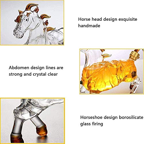 Wijnkaraf, Paard design whiskyarant, dierlijke wijnfles beluchter, hoog borosilicaatglas, perfect voor wijnliefhebbers… - Afbeelding 5