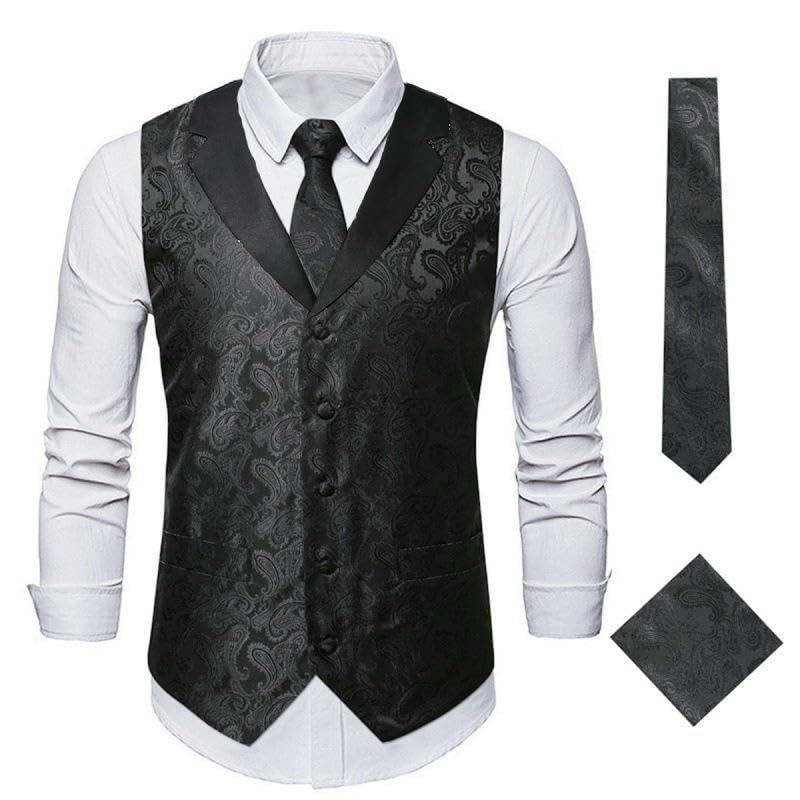 Chaleco formal casual con estampado de aluminio evita trajes aburridos hombre 4