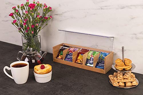 5five - scatola da tè 5 scomparti in bambù