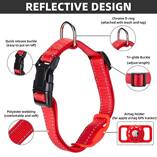 Collar reflectante para perro con AirTag, nylon S miniatura 7