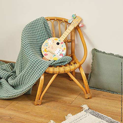 Janod - Wooden Pure Banjo - Printed with Pretty Illustrations, Water Based Paint - Bird-Shaped Tuning Keys - Imitation… - Image 4